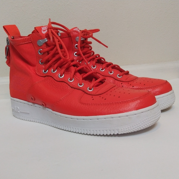 nike sf air force 1 mid team orange
